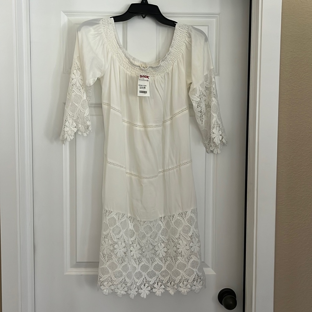 Solitaire Swim White CoverUp